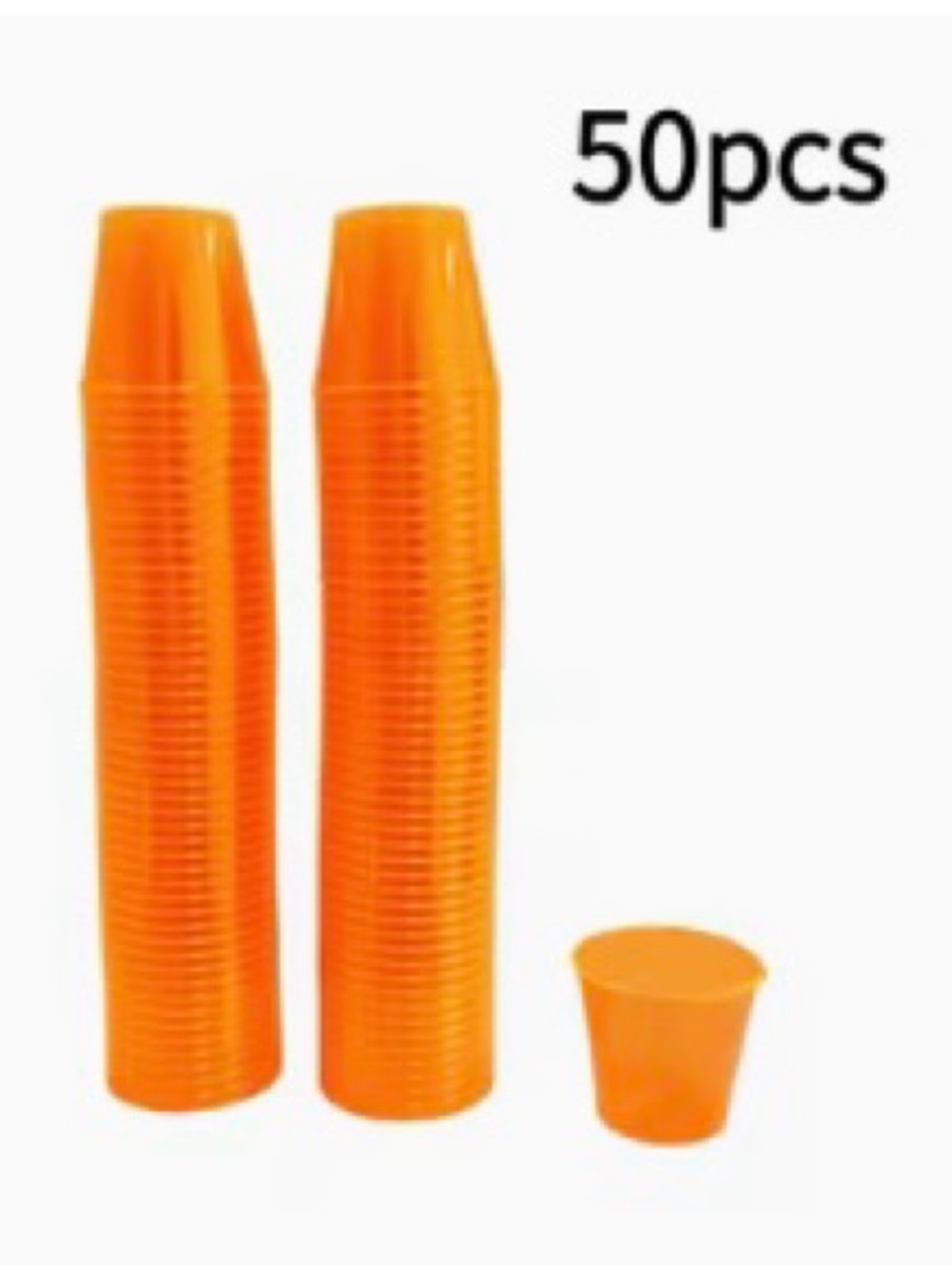 NEW! Neon Orange Plastic Party Shot Glasses Cups - Set of 50x (4 Available) 200